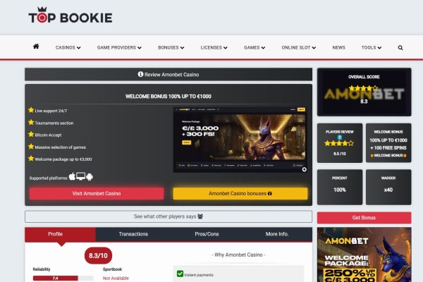 Topbookie Amonbet casino